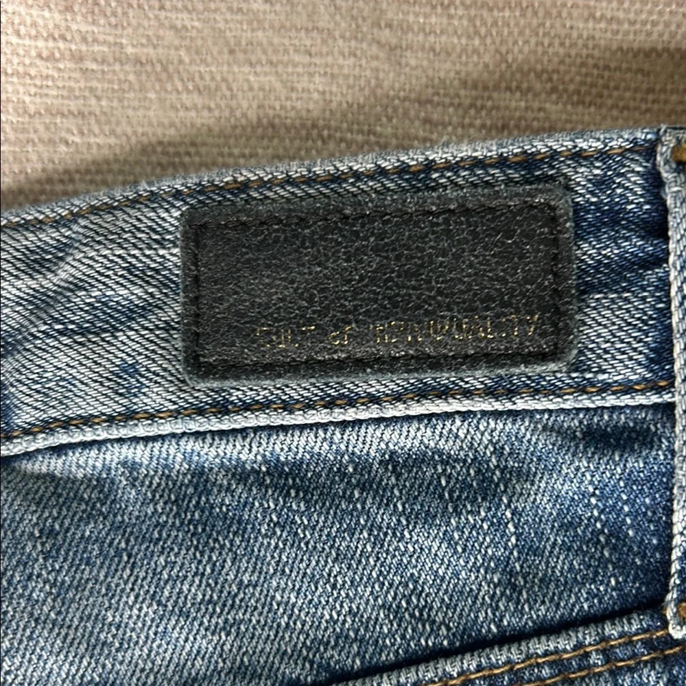 Cult of Individuality Blue Distressed Jean Shorts